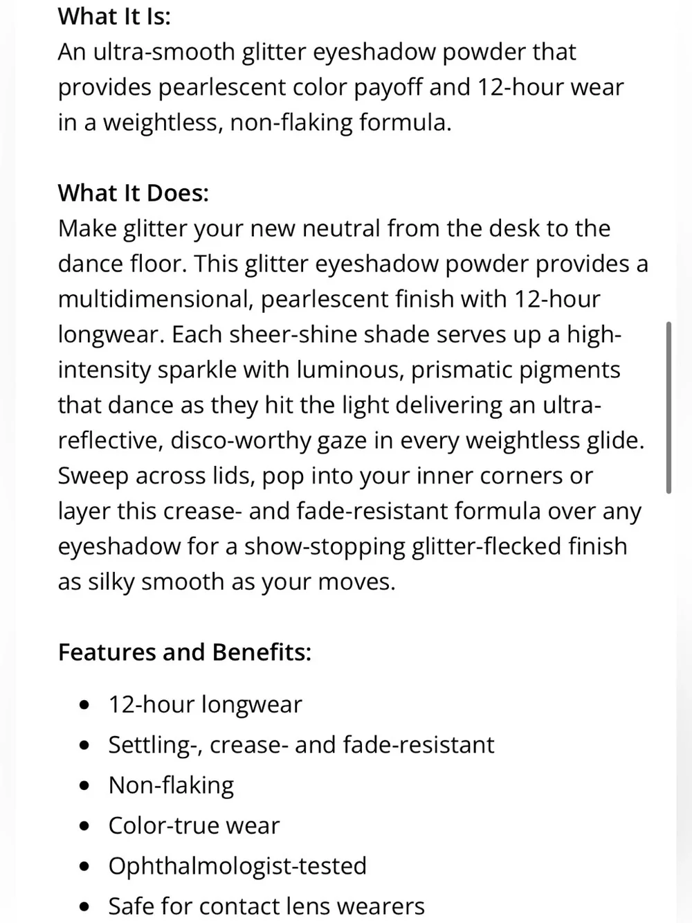 MAC Glitter Eye Shadow Let’s Roll